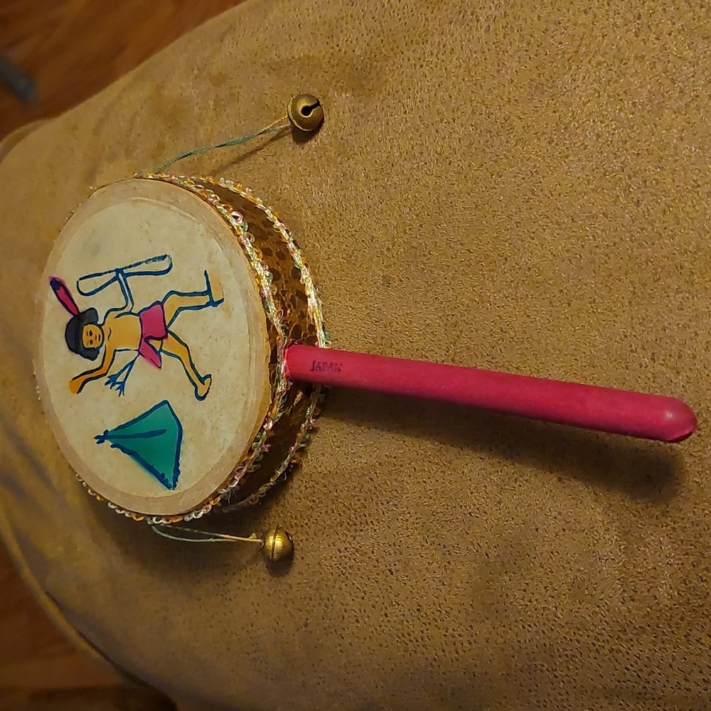 Vintage Handtwist Rattle Toy Drum